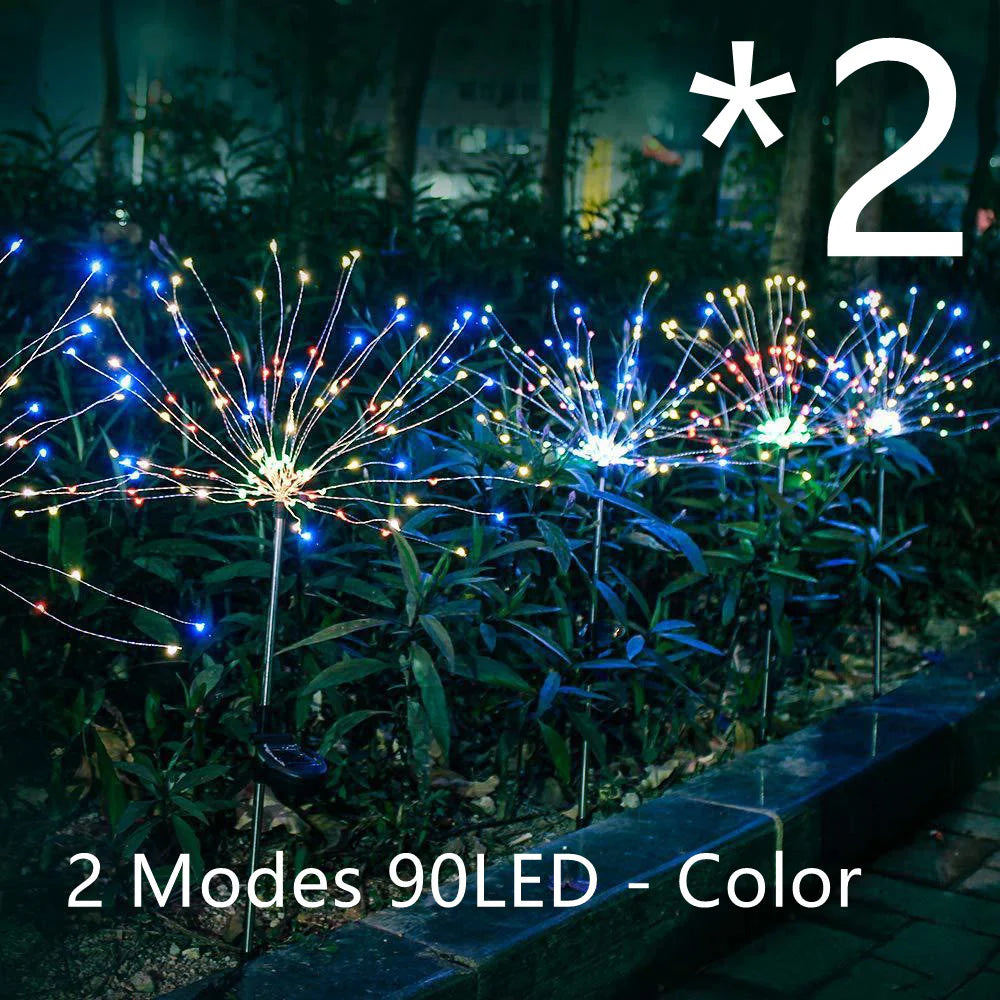 Solar LED String Lights with Copper Wire for Outdoor Garden Decoration, Starry Christmas Lights