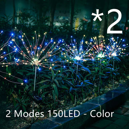 Solar LED String Lights with Copper Wire for Outdoor Garden Decoration, Starry Christmas Lights