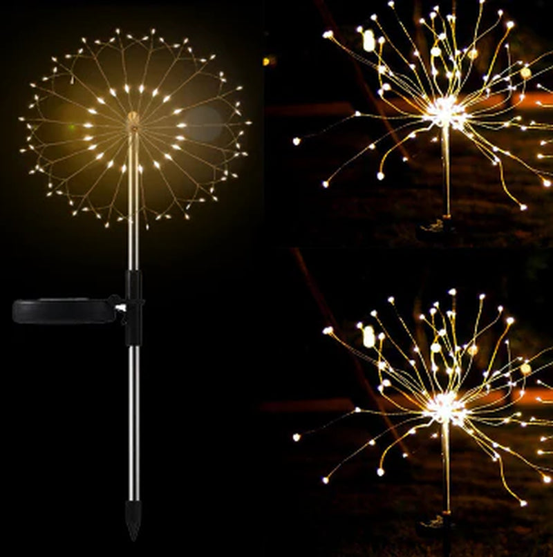 Solar LED String Lights with Copper Wire for Outdoor Garden Decoration, Starry Christmas Lights