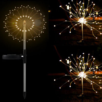 Solar LED String Lights with Copper Wire for Outdoor Garden Decoration, Starry Christmas Lights